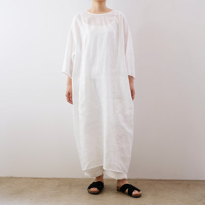 French Linen Boat Neck Dress