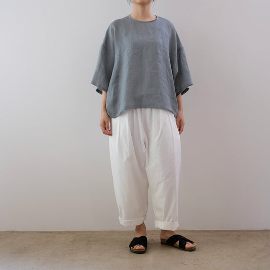 French Linen Wide Pullover Blouse