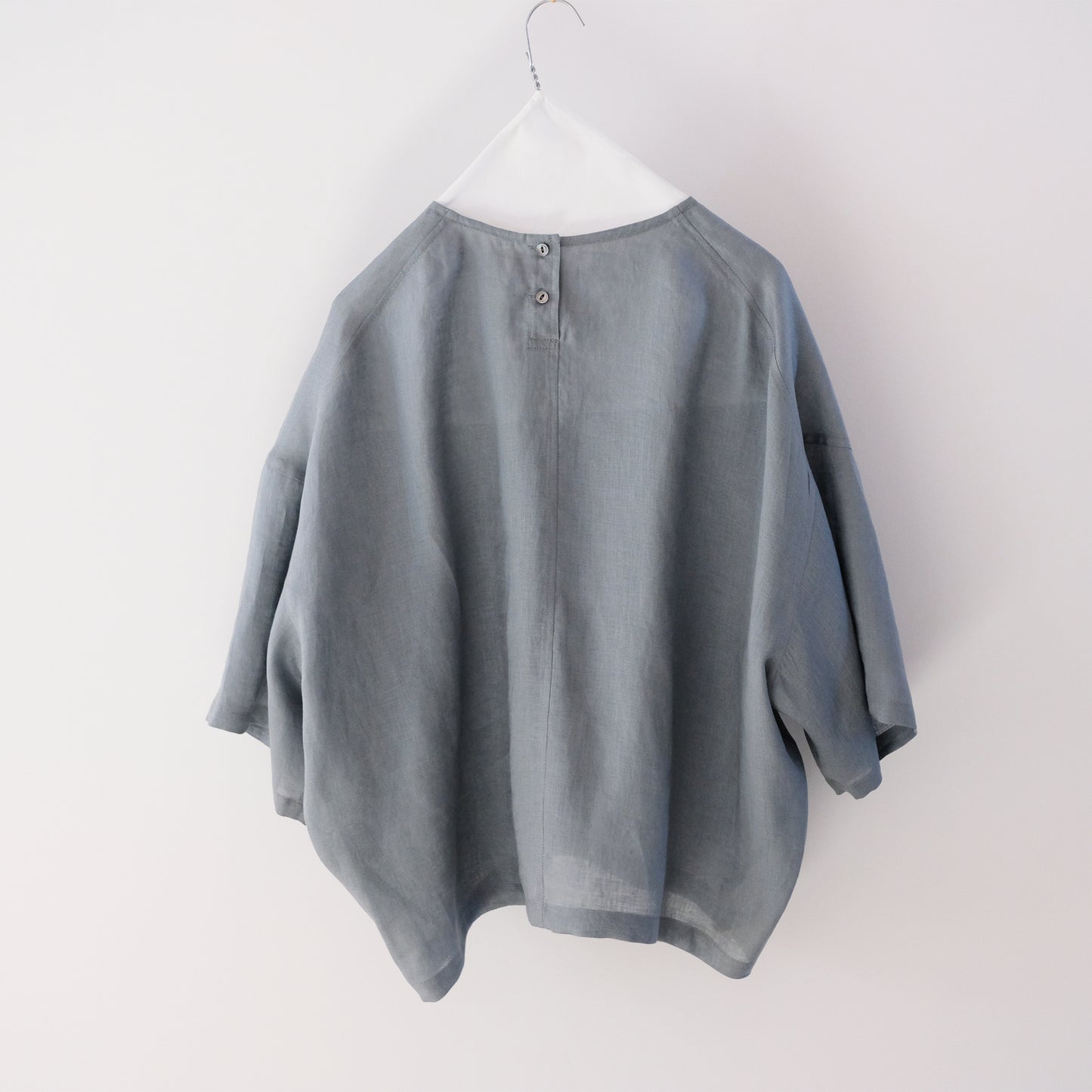 French Linen Wide Pullover Blouse
