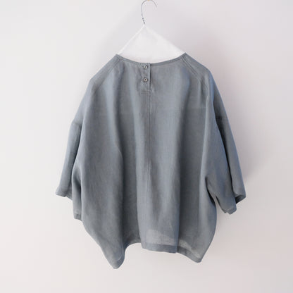 French Linen Wide Pullover Blouse