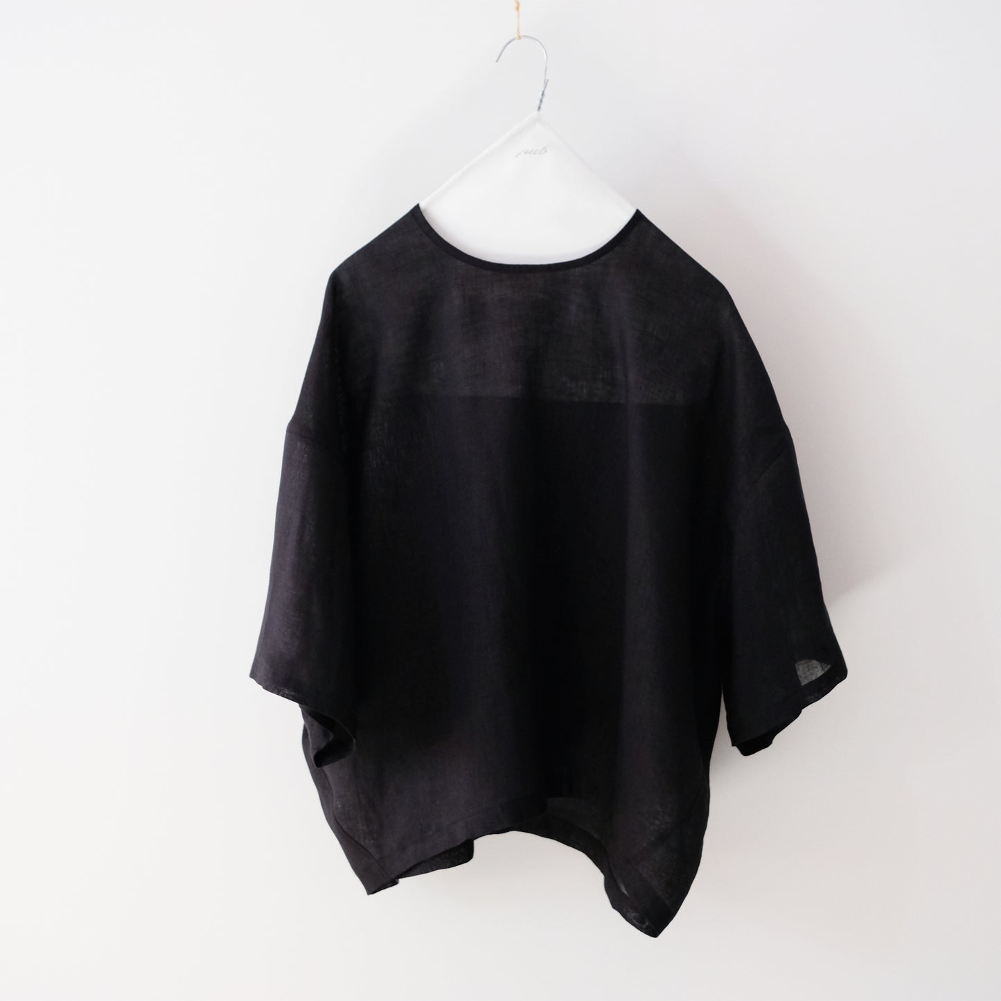 French Linen Wide Pullover Blouse