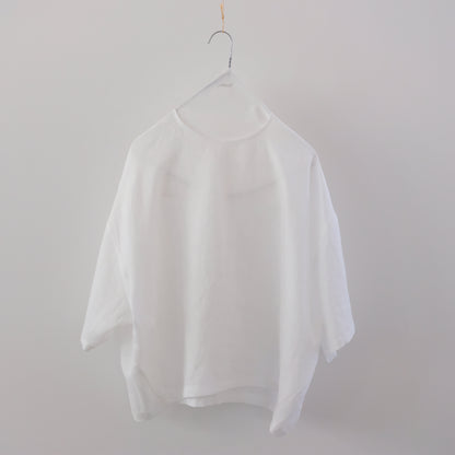 French Linen Wide Pullover Blouse