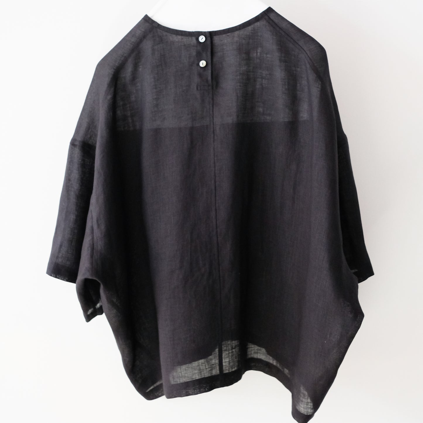 French Linen Wide Pullover Blouse