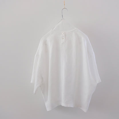 French Linen Wide Pullover Blouse
