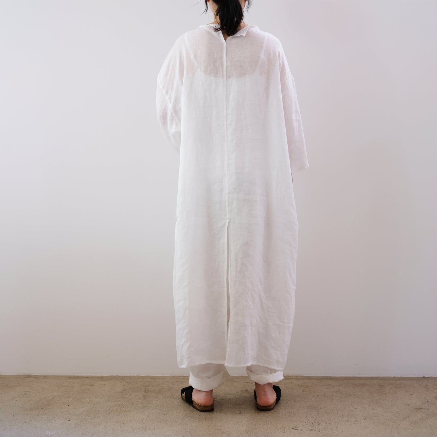 French Linen Boat Neck Dress