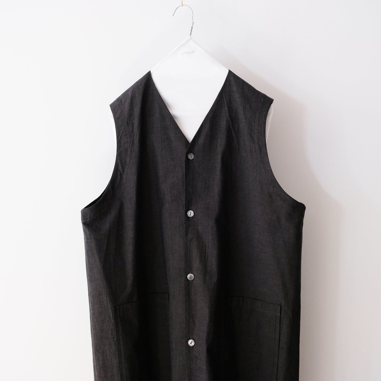 Organic Cotton Linen V-Neck Long Dress