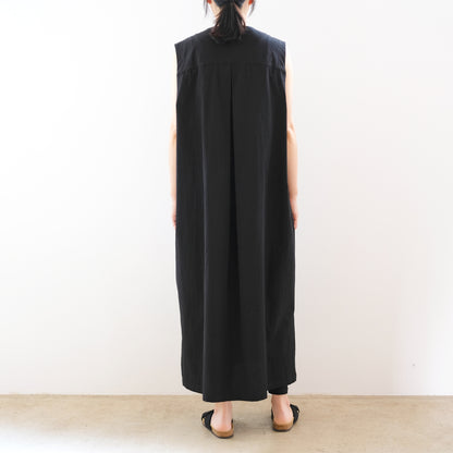 Organic Cotton Linen V-Neck Long Dress