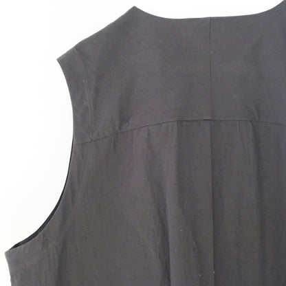 Organic Cotton Linen V-Neck Long Dress