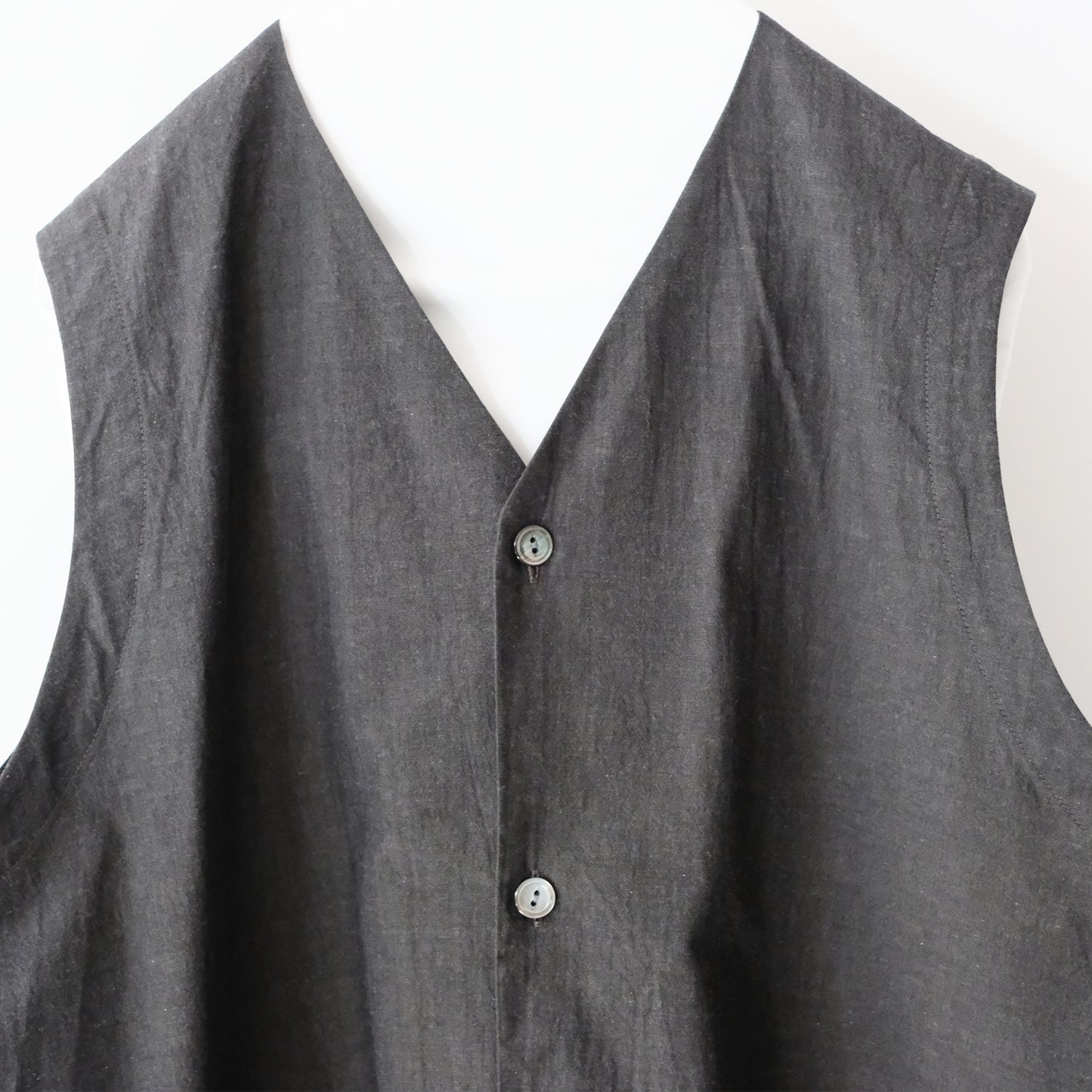 Organic Cotton Linen V-Neck Long Dress