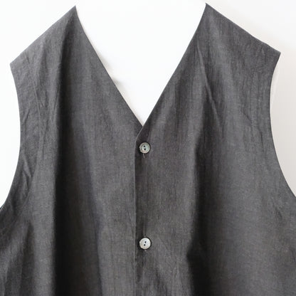 Organic Cotton Linen V-Neck Long Dress