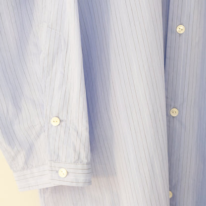 Band collar long shirt dress