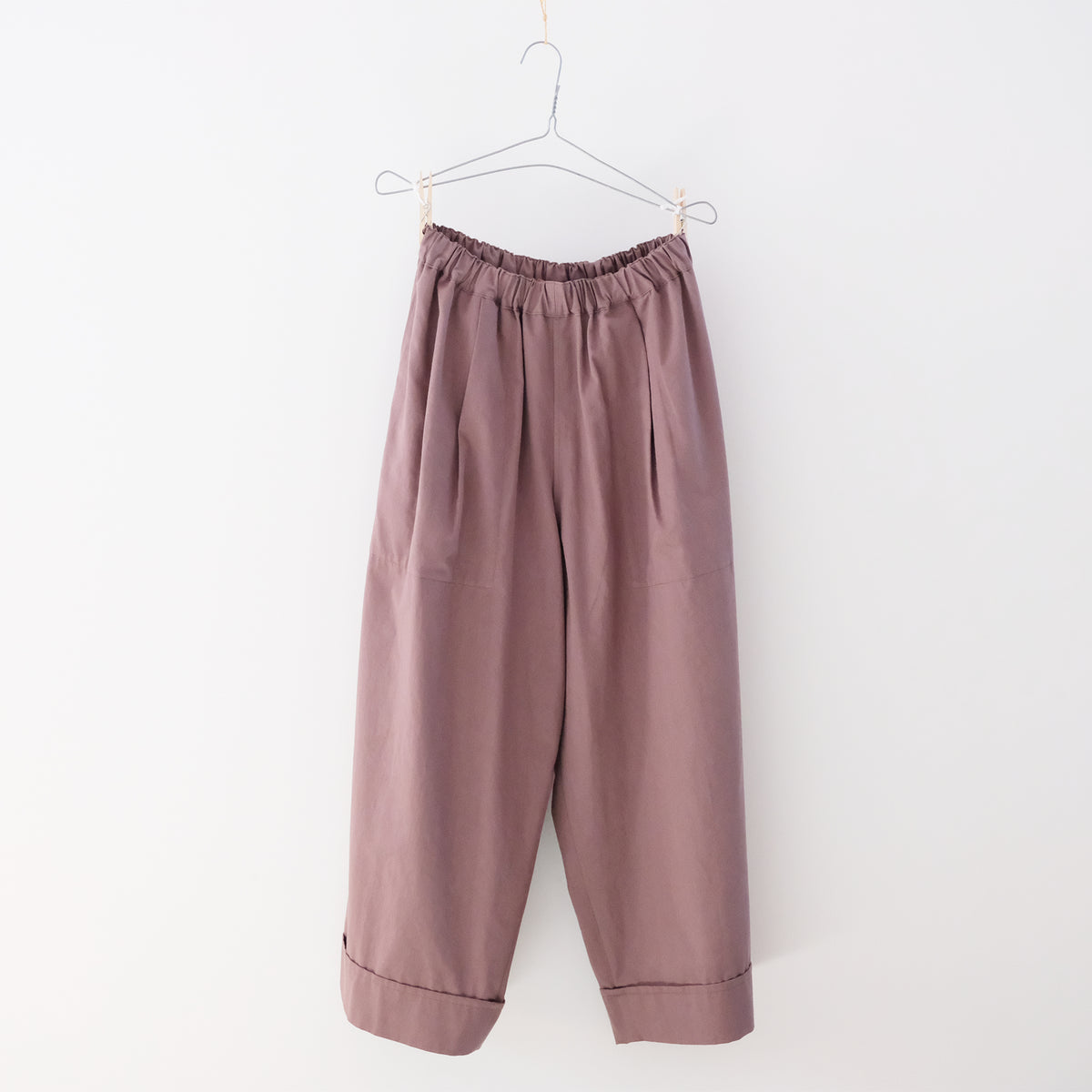 Cotton Wide-Leg Easy Pants