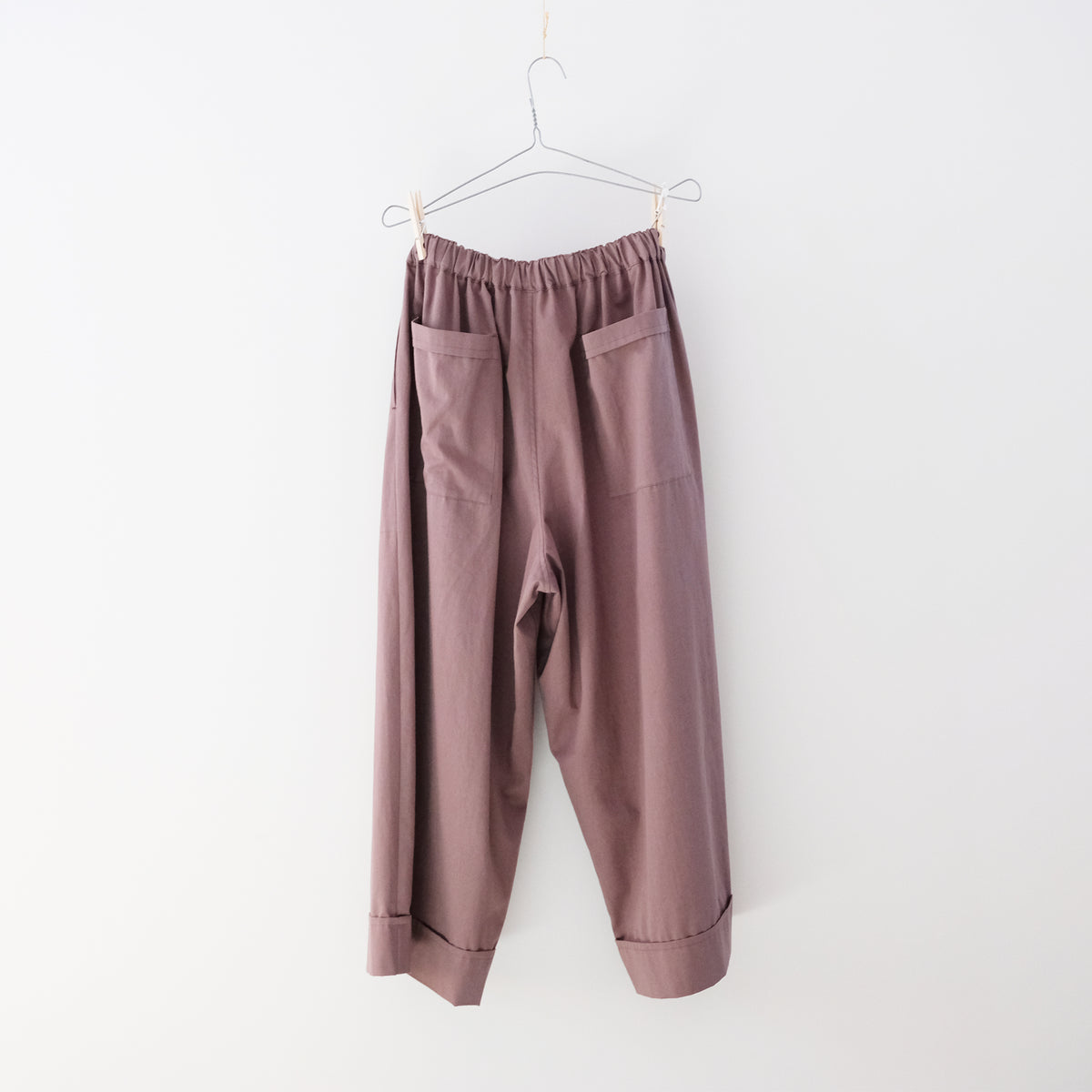 Cotton Wide-Leg Easy Pants